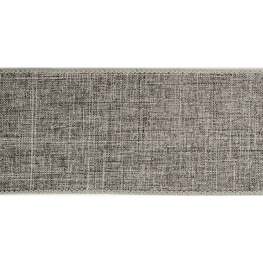 2.5" x 25ft. Faux Linen Wired Ribbon by Celebrate It